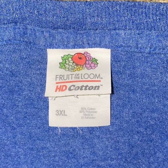 Fruit & Loom Blue Graphic T Shirt Jesus Size 3XL EUC - Picture 5 of 5